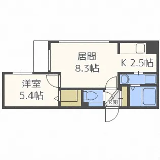 パークサイド北8条【2階】の間取り