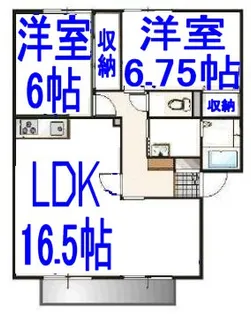 サンビレッジカムアンドエムG【2階】の間取り