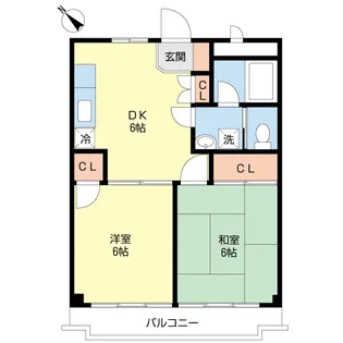 2DKの間取り画像