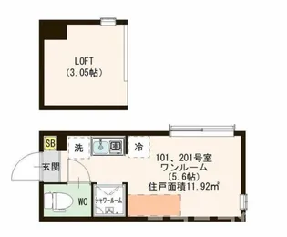 東京都練馬区旭丘2【アパート】の間取り