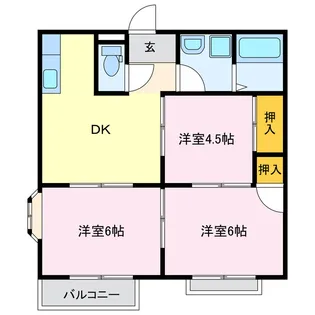コーポシャルマン【2階】の間取り