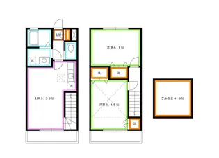 東京都武蔵野市西久保3【一戸建】の間取り