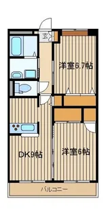 2DKの間取り画像