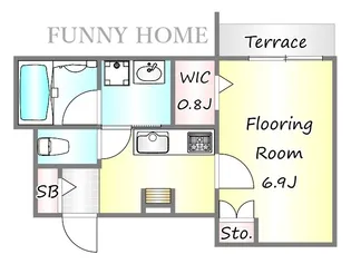 桜メルセゾン【1階】の間取り