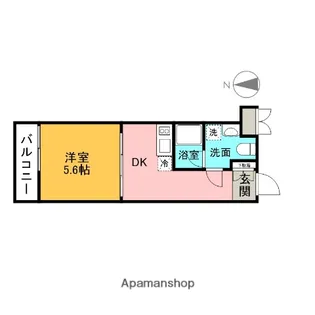 1DKの間取り画像