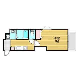 ウィング新北野【6階】の間取り