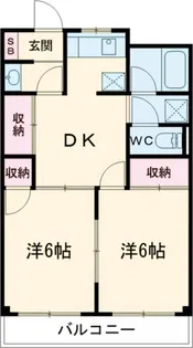 本木マンション【5階】の間取り