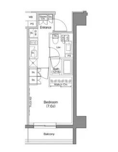 ザ・パークハビオ神楽坂香月【1階】の間取り