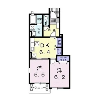 グレイスA【1階】の間取り