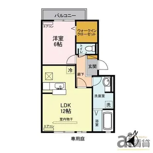 クローカスNIIZA A棟【1階】の間取り