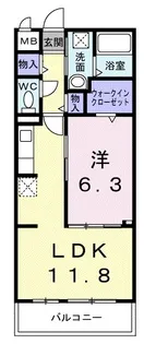 メゾンルミネ若松【1階】の間取り