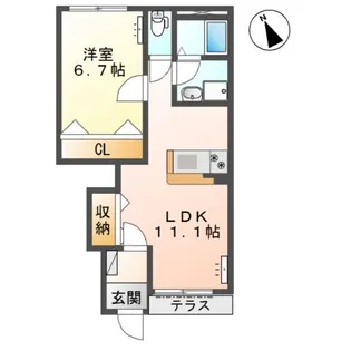 ヌーベルマリー【1階】の間取り