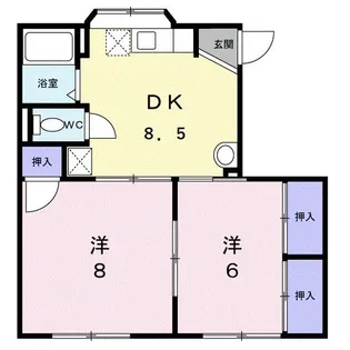 グリーンハイツA【1階】の間取り