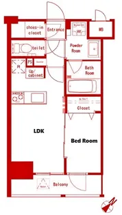 エステムプラザ横濱関内【8階】の間取り