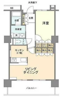 豊洲シエルタワー【21階】の間取り