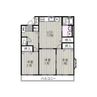 ロイヤルプラザ南二日町A棟【3階】の間取り