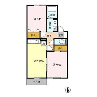 ペイサージュドミール【1階】の間取り