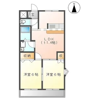 サンフィットコール【2階】の間取り