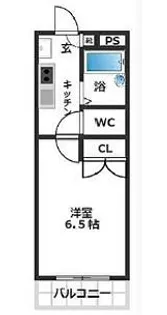 スカイコート馬込【1階】の間取り