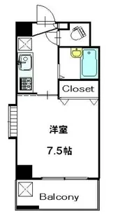 第13花園ビル【8階】の間取り