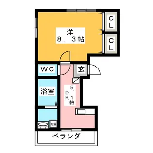 エスポワ横濱【4階】の間取り