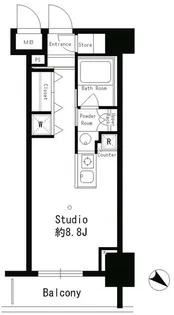 パークルージュ赤坂檜町【7階】の間取り