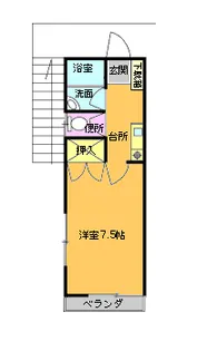 エスポワールB-12【2階】の間取り