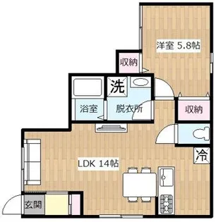 ラネージュ【1階】の間取り