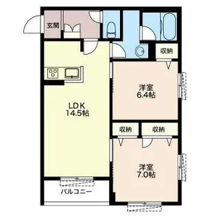 ベレオ正木【2階】の間取り