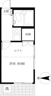サンフラワー中井【1階】の間取り