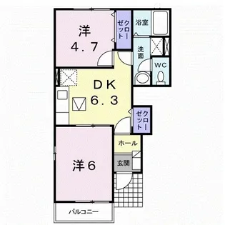 サニーPIAZZA【1階】の間取り