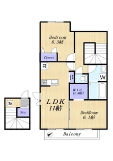 フォンテーヌ荏田西I【2階】の間取り