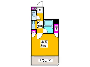 コーポ悠美【4階】の間取り