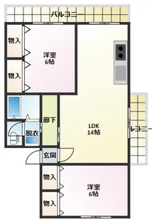 猪井マンション【2階】の間取り