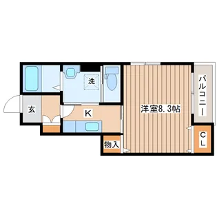 ルミナス六十人町【1階】の間取り