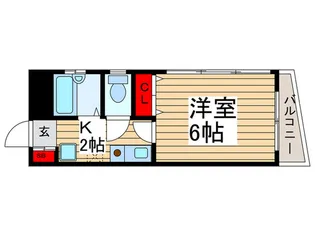 クレ-ルIKEUCHIの間取り