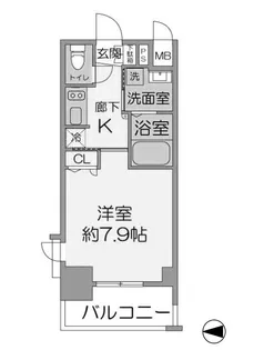 エイペックスみなとセントラルアベニュー【9階】の間取り