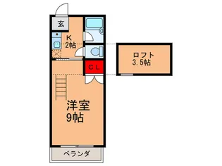 オ-ツ駒川【4階】の間取り