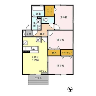 アンフルール A【1階】の間取り