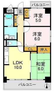 片岡マンションFOUR【3階】の間取り