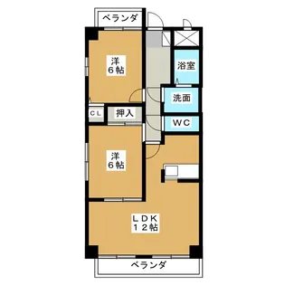 ルトゥール【5階】の間取り