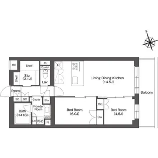 ルーウェ東大泉【2階】の間取り