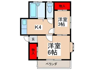 ハイムオカノI【2階】の間取り