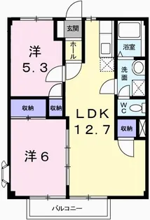 アーバンライフ旭陽【1階】の間取り