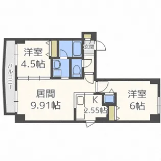 エルスイート4.6【4階】の間取り