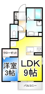 蔵谷ハイツ【1階】の間取り