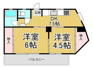 川田ハイツ【4階】の間取り