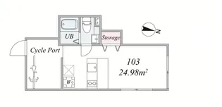 the trias mishuku【1階】の間取り