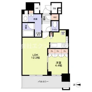 ブランズタワー梅田NORTH【21階】の間取り