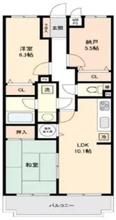ライオンズマンション本厚木第二【3階】の間取り